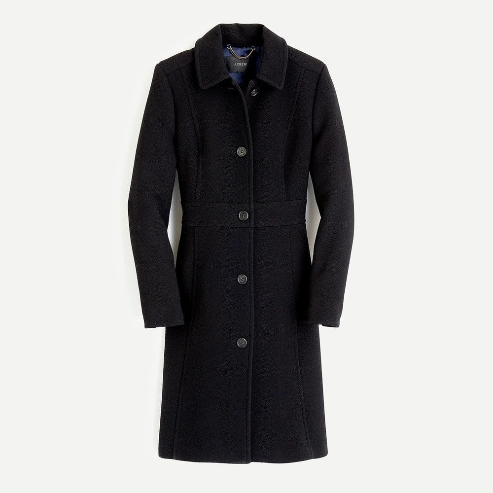J Crew Day Coat Black double cloth Thinsulate 6